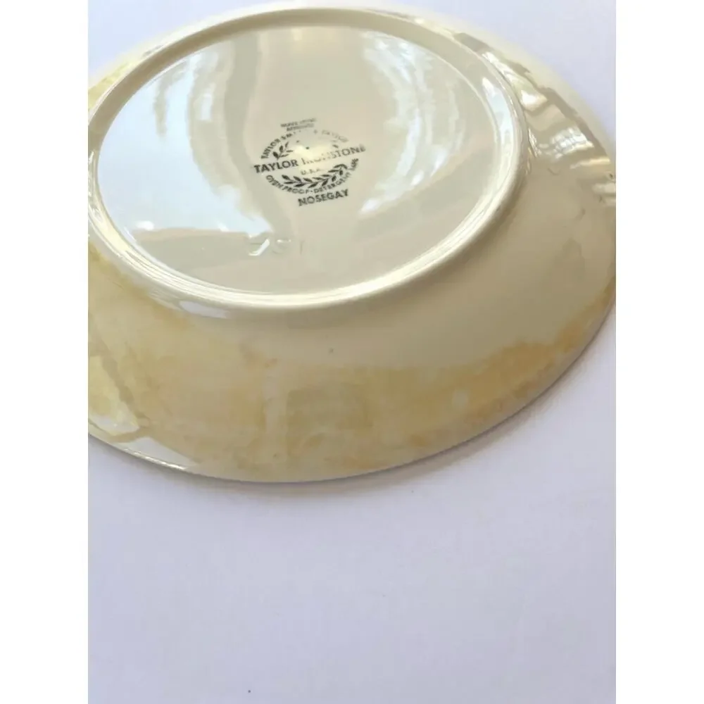 Vintage Taylor Smith & Taylor Dinner Plate Nosegay Pattern Yellow Flowers USA